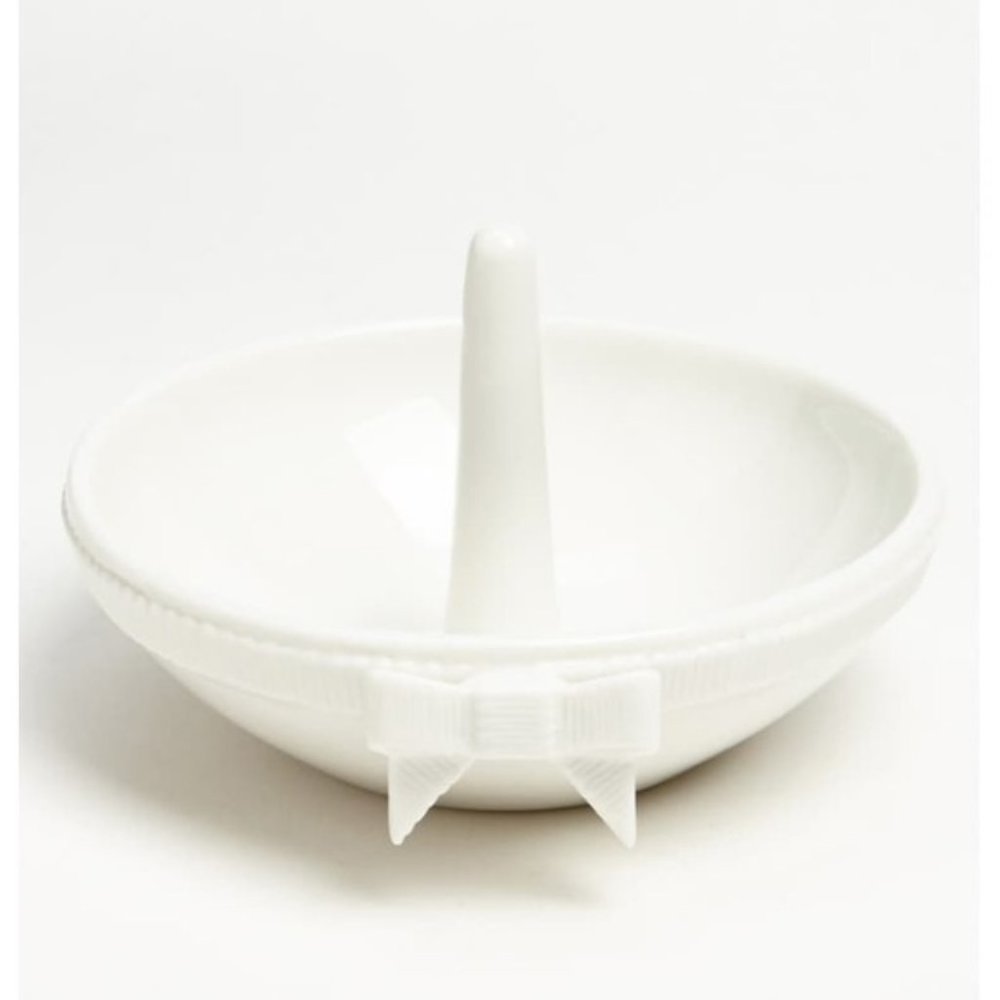 kate spade white ceramic ring holder dish